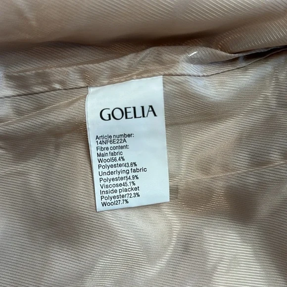 GOELIA Bouclè Soft Pink Winter Coat - Picture 6 of 9